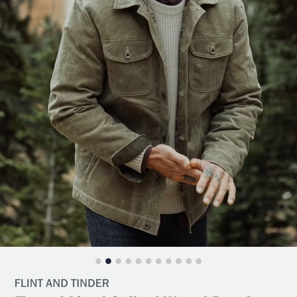 FLINT AND TINDER
Flannel-Lined Quilted Waxed Rancher
 in Field Tan - Picture 4 of 10
